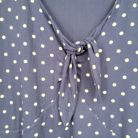Old Navy Navy Blue Polka Dot Dress Women's Plus Size 4X Pinup Rockabilly Preppy - Picture 5 of 10